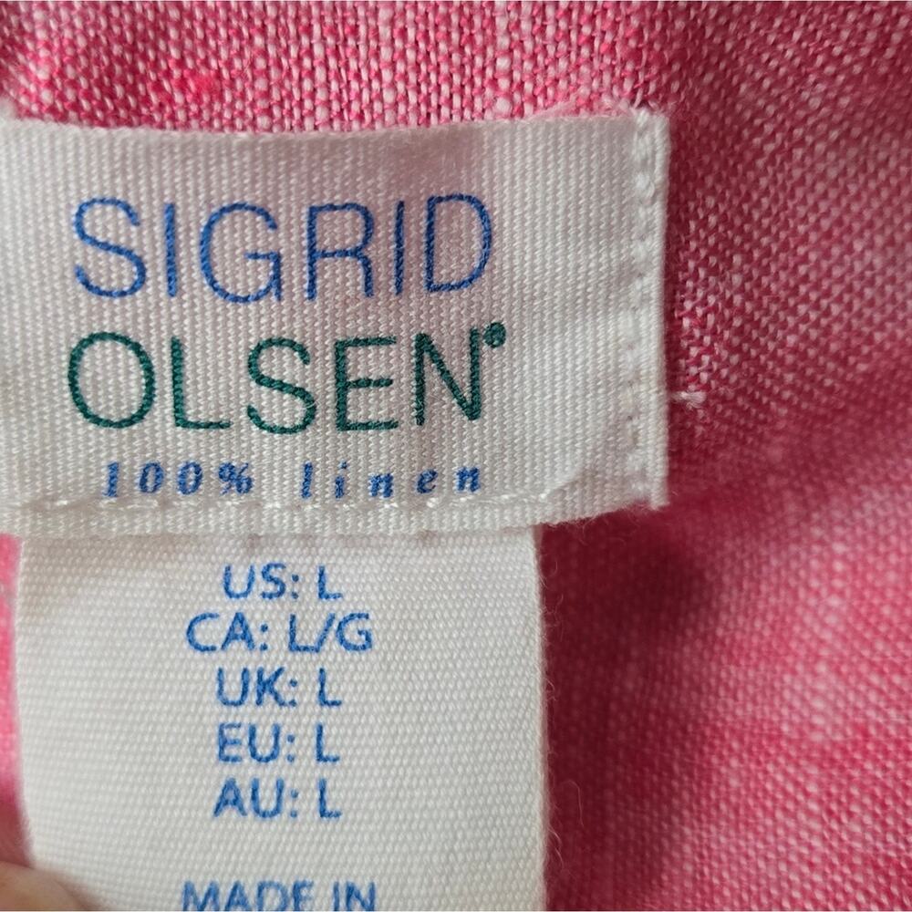 Sigrid Olson Linen Tunic Pink Size Large - image 4